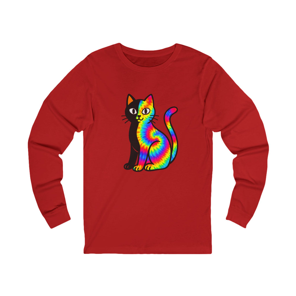 The Black Cat Changing Colors Long Sleeve T Shirt