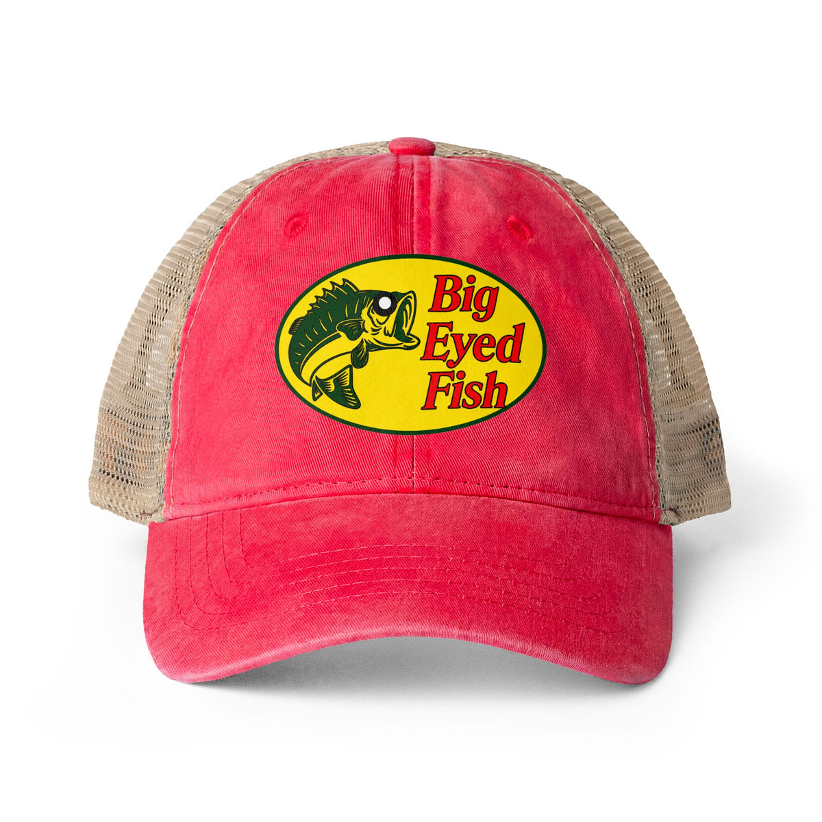 Big Bass Fish Mesh Back Mom Hat