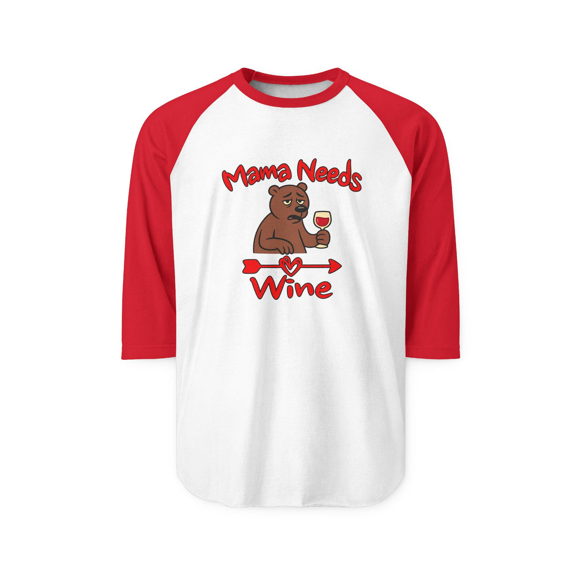 Mama Needs Wine 3/4 Sleeve Jersey
