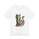 The Black Cat Changing Colors Short Sleeve T Shirt