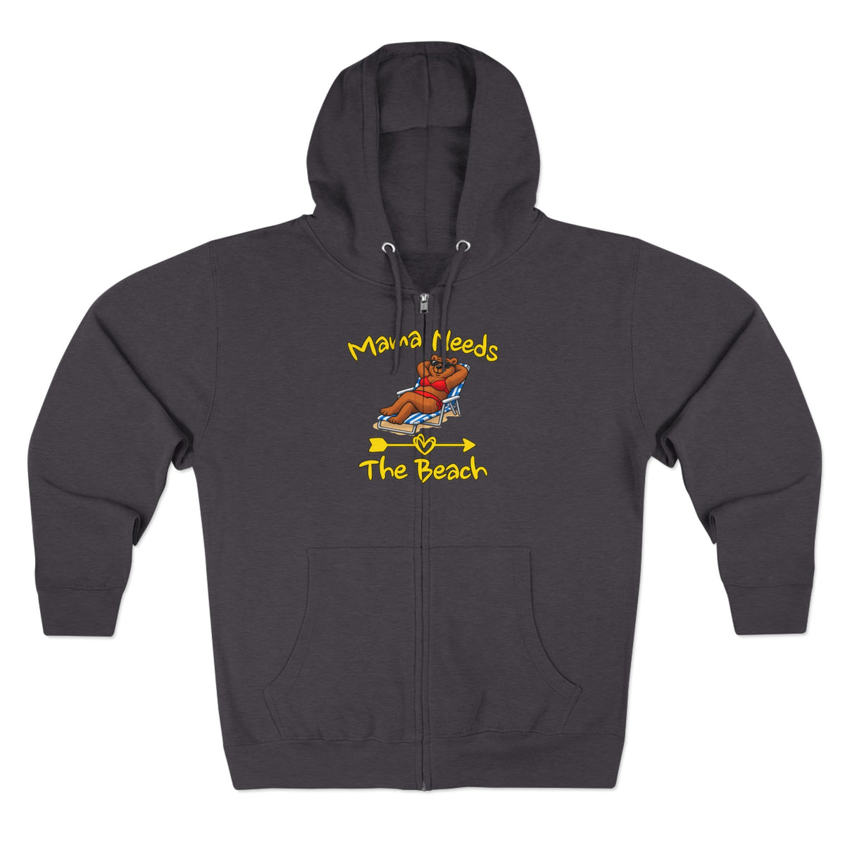 Mama Needs The Beach Zip Hoodie