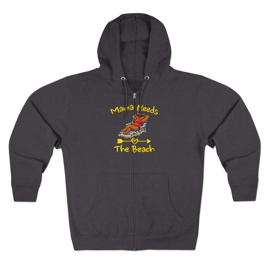 Mama Needs The Beach Zip Hoodie
