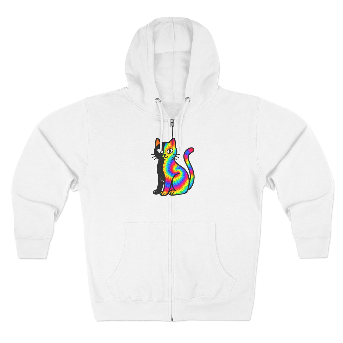 The Black Cat Changing Colors Zip Up Hoodie