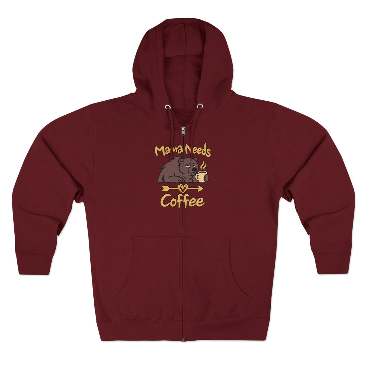 Mama Needs Coffee Zip Hoodie