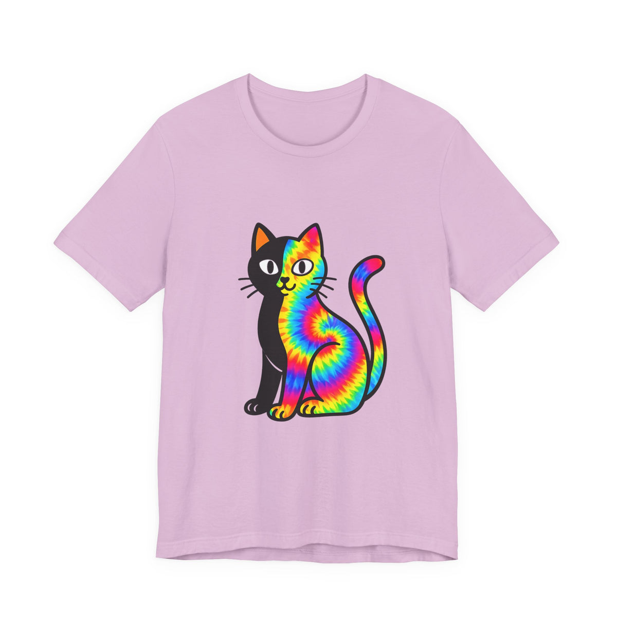 The Black Cat Changing Colors Short Sleeve T Shirt