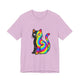 The Black Cat Changing Colors Short Sleeve T Shirt