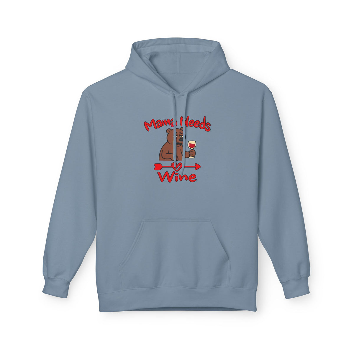 Mama Needs Wine Pullover Hoodie