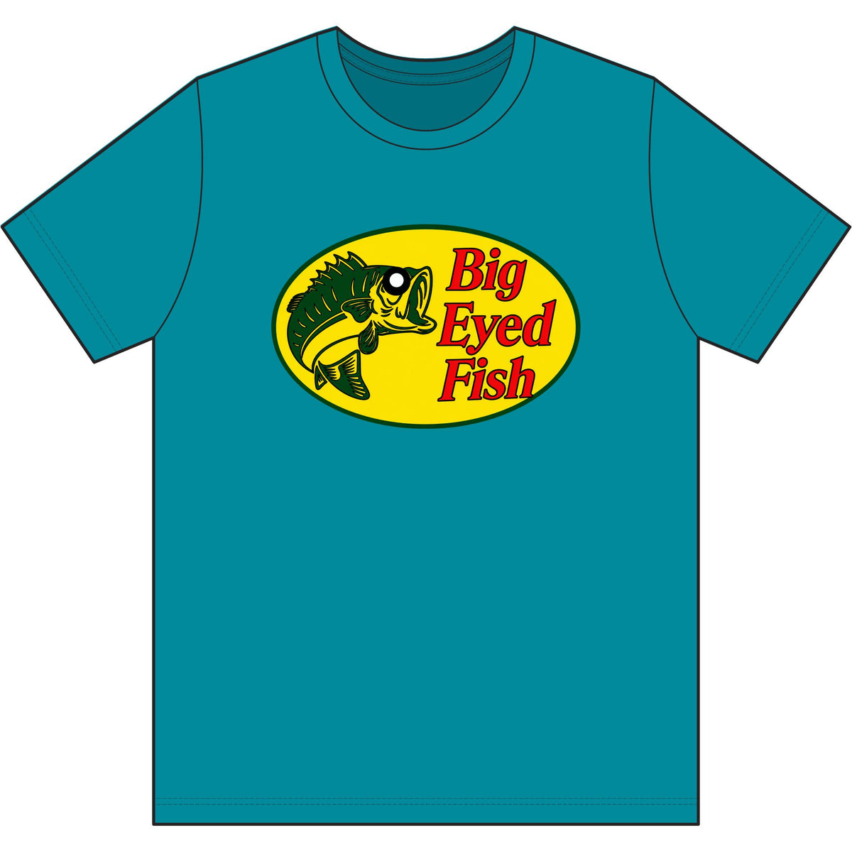 Big Bass Fish Dri Wick T Shirt