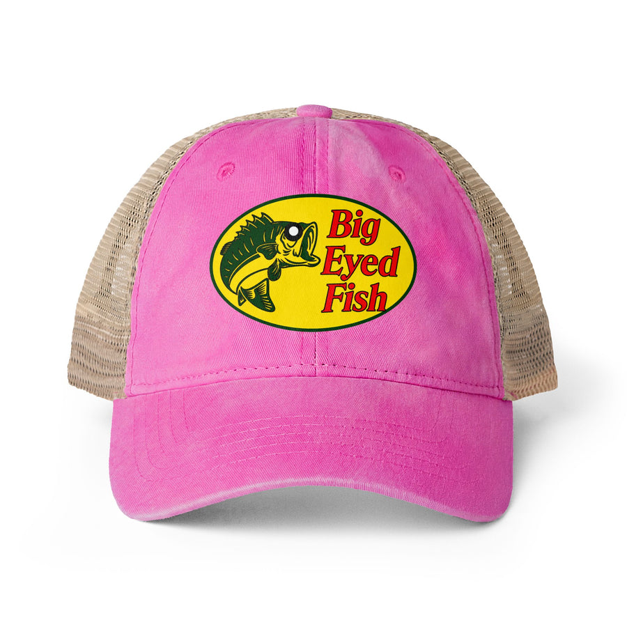 Big Bass Fish Mesh Back Mom Hat
