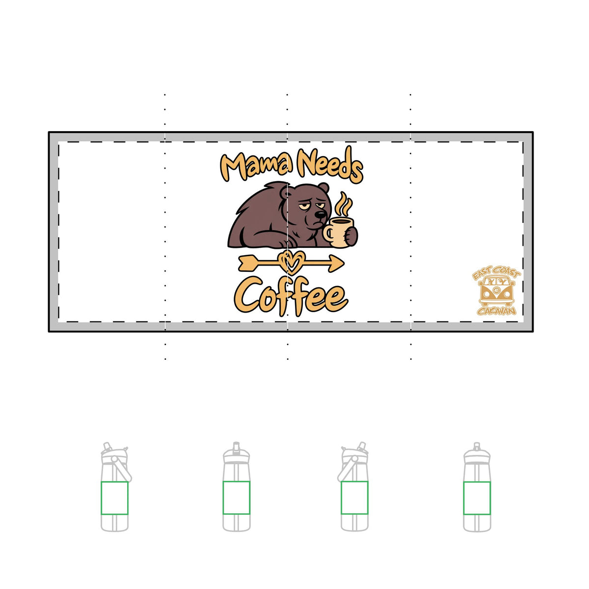 Mama Needs Coffee Camelbak Flip Straw 25oz Bottle