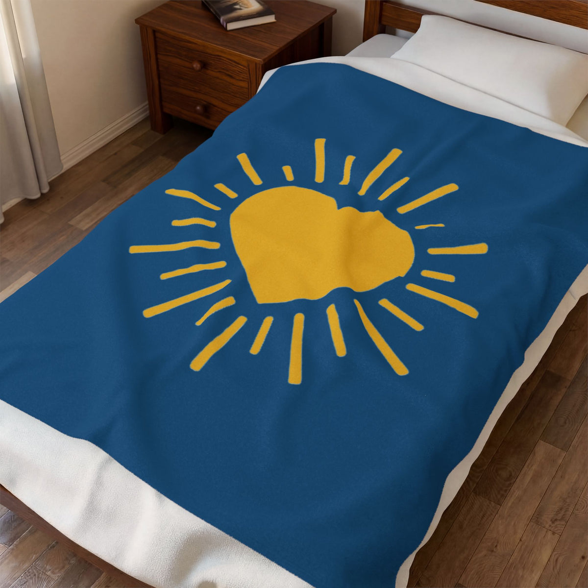 Let Your Love Shine Velveteen Plush Blanket
