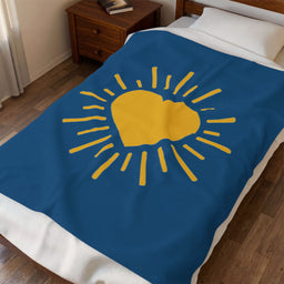 Let Your Love Shine Velveteen Plush Blanket