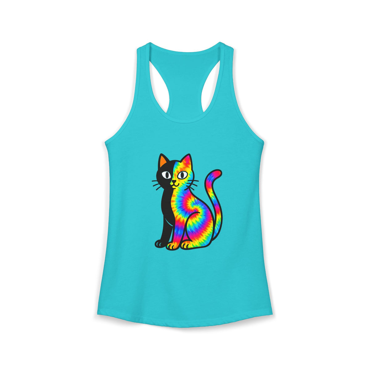 The Black Cat Changing Colors Women's Racerback Tank
