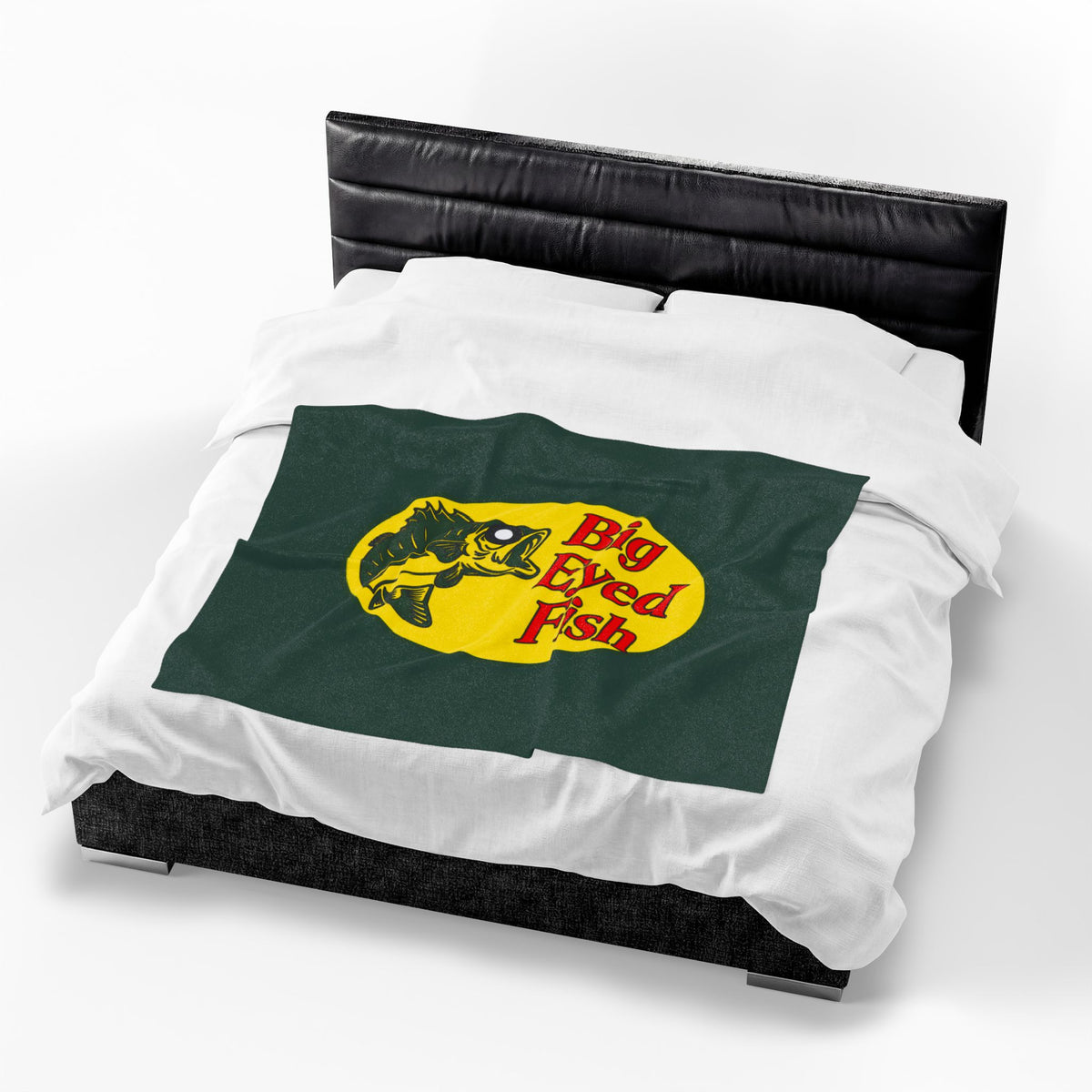 Big Bass Fish Velveteen Plush Blanket