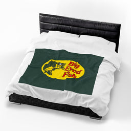 Big Bass Fish Velveteen Plush Blanket