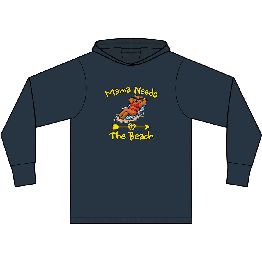 Mama Needs The Beach Long Sleeve Hooded T-Shirt