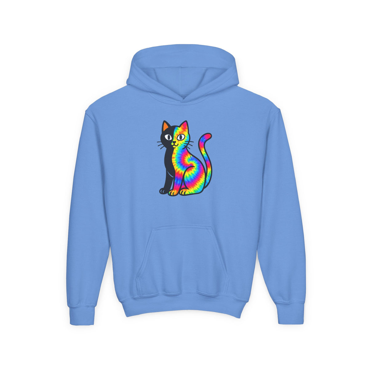 The Black Cat Changing Colors Youth Pullover Hoodie