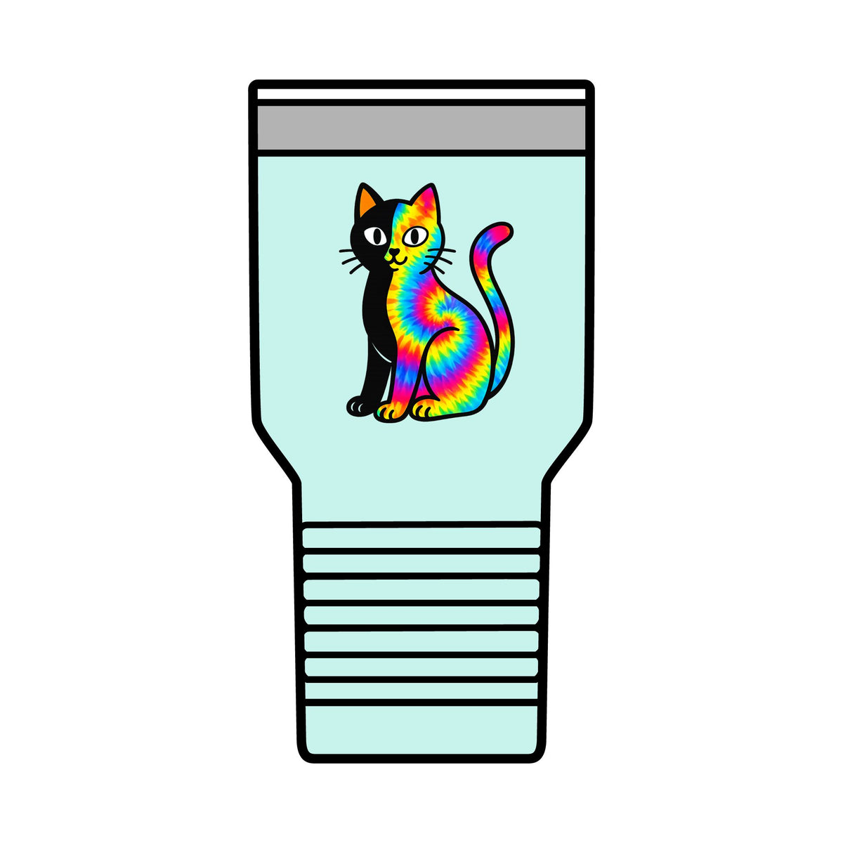 The Black Cat Changing Colors 30oz Polar Camel Insulated Tumbler