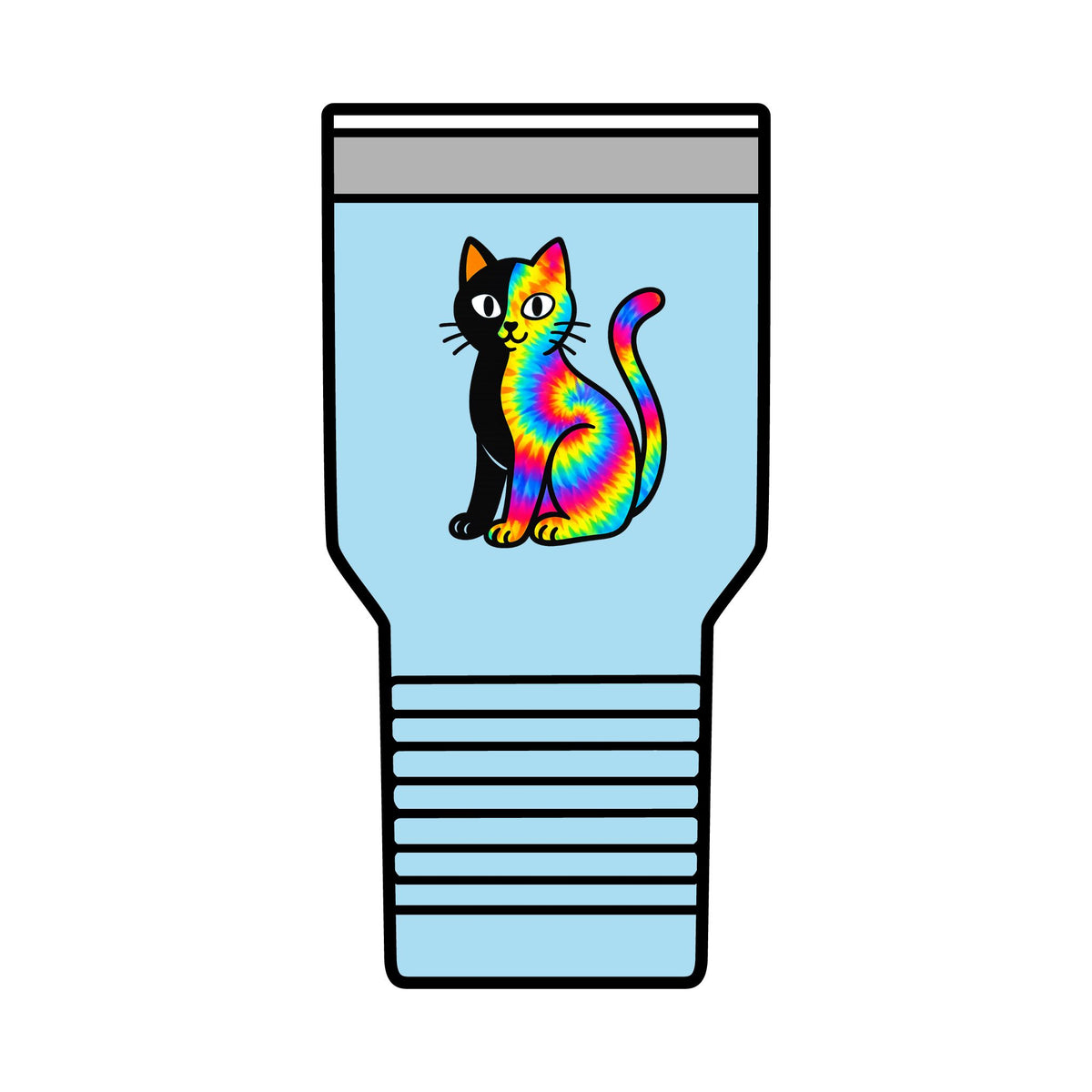The Black Cat Changing Colors 30oz Polar Camel Insulated Tumbler