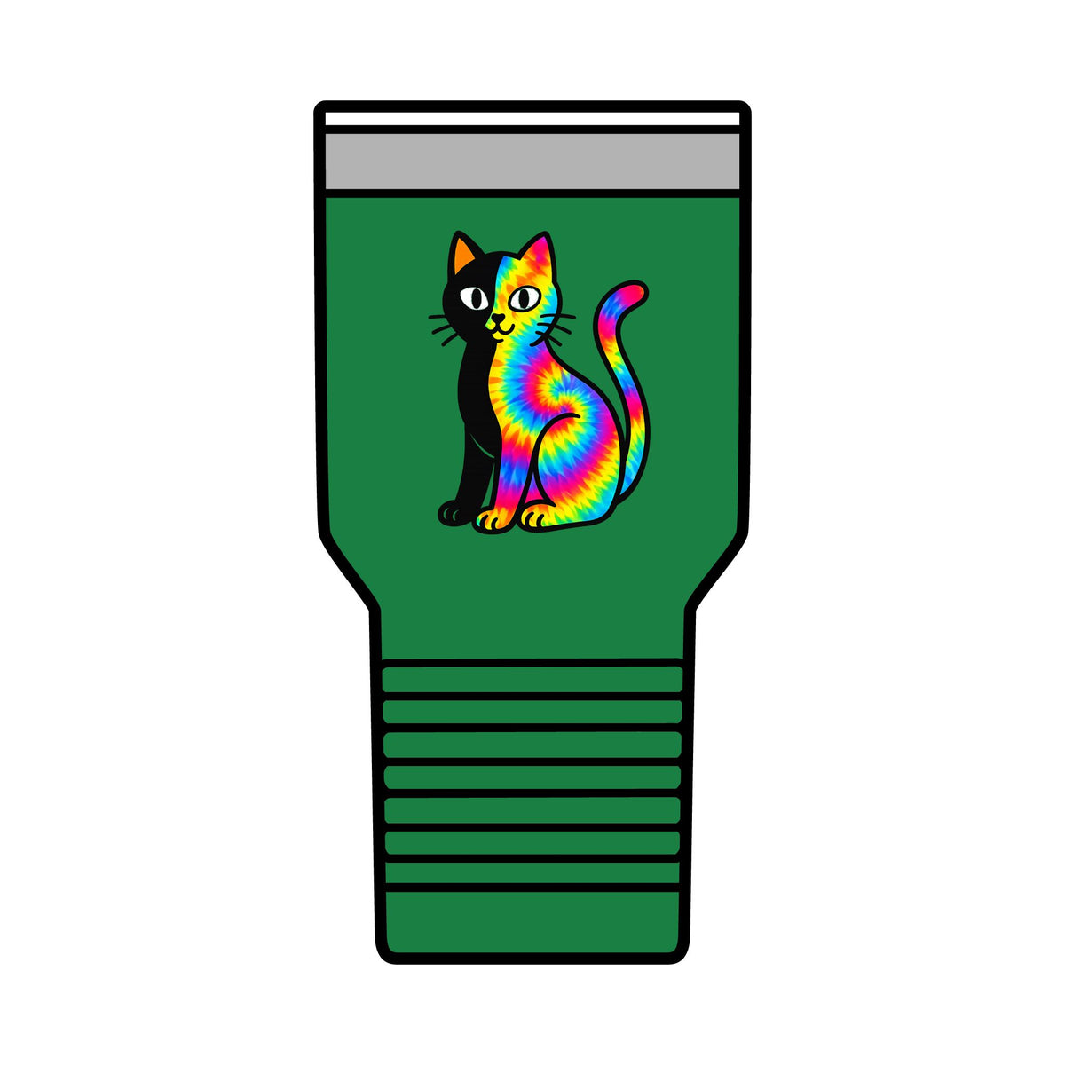 The Black Cat Changing Colors 30oz Polar Camel Insulated Tumbler