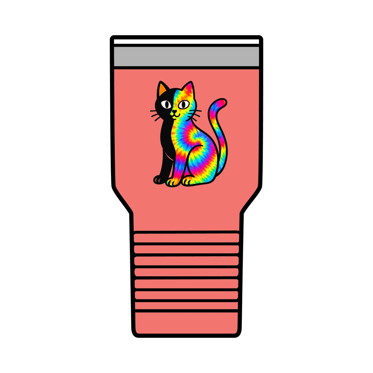 The Black Cat Changing Colors 30oz Polar Camel Insulated Tumbler