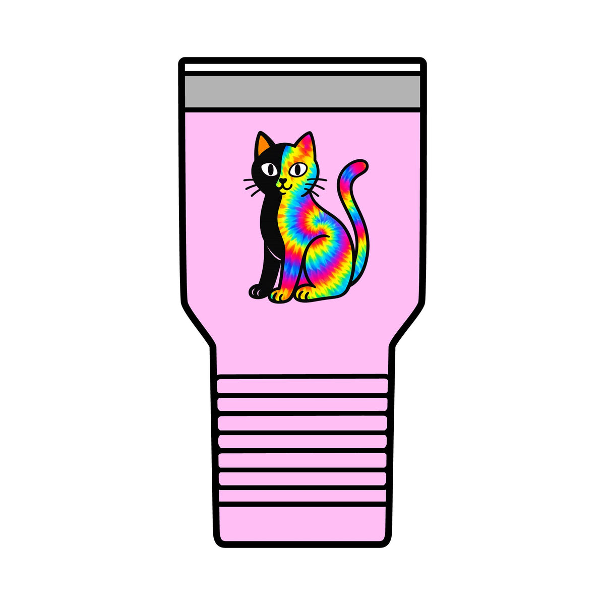 The Black Cat Changing Colors 30oz Polar Camel Insulated Tumbler