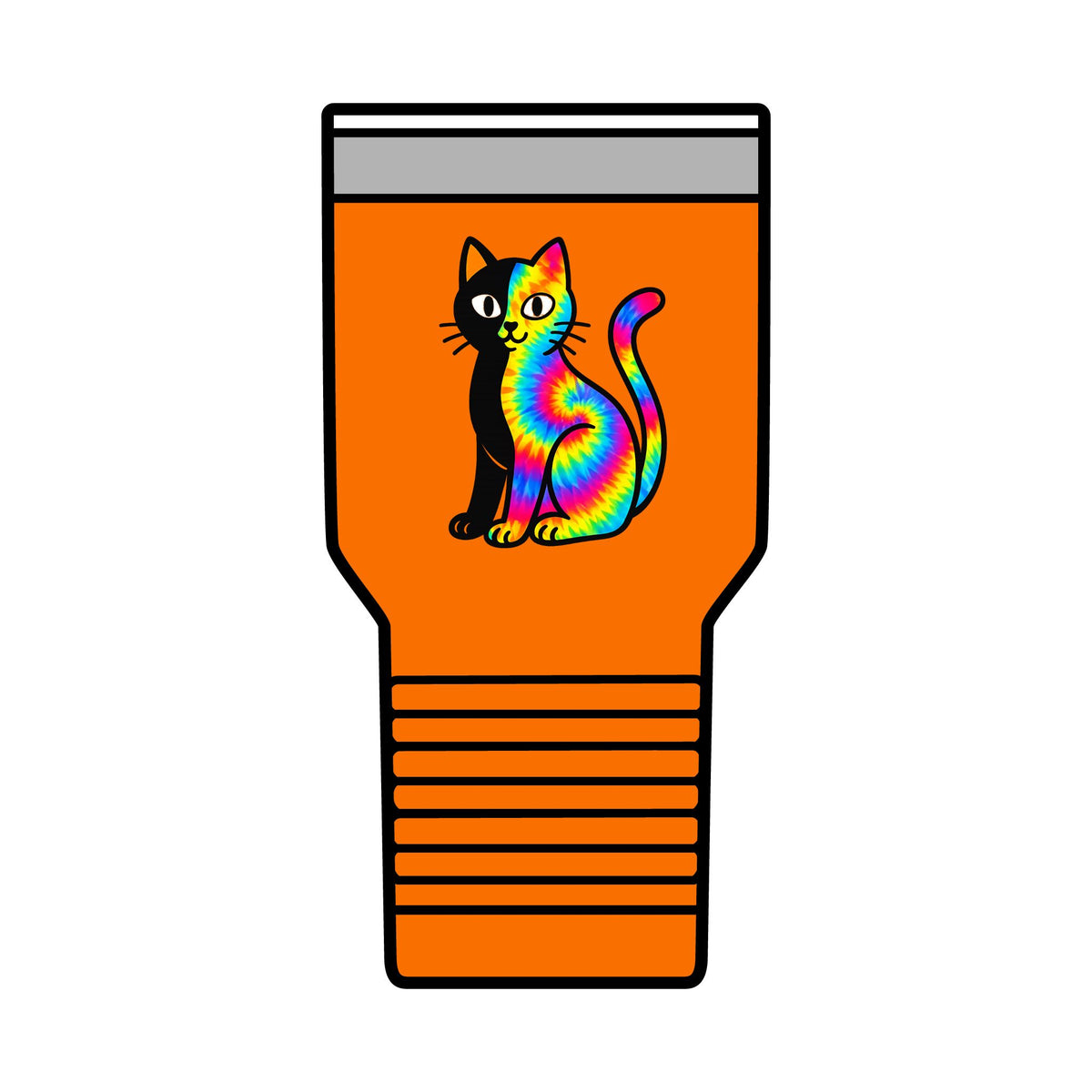 The Black Cat Changing Colors 30oz Polar Camel Insulated Tumbler