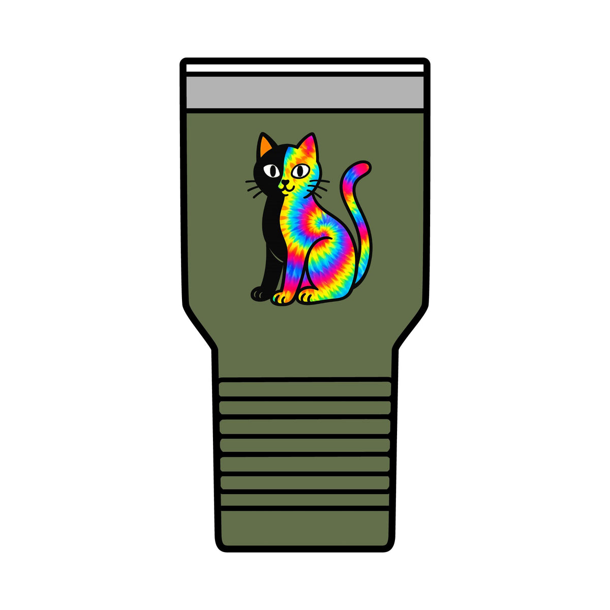 The Black Cat Changing Colors 30oz Polar Camel Insulated Tumbler