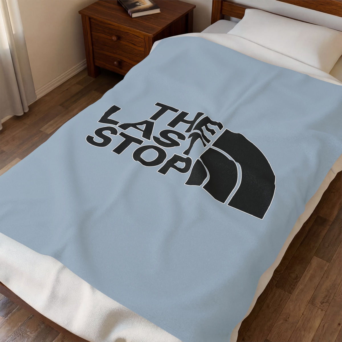 The Last Stop Velveteen Plush Blanket