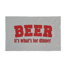 Beer For Dinner Double Sided 36 x 60" Flag