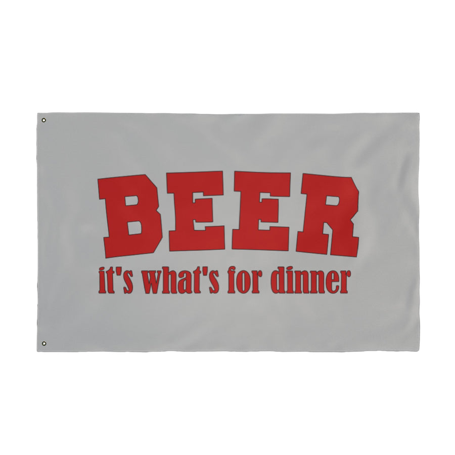 Beer For Dinner Double Sided 36 x 60" Flag