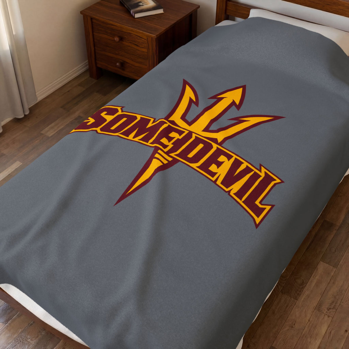 Arizona State Some Devil Velveteen Plush Blanket