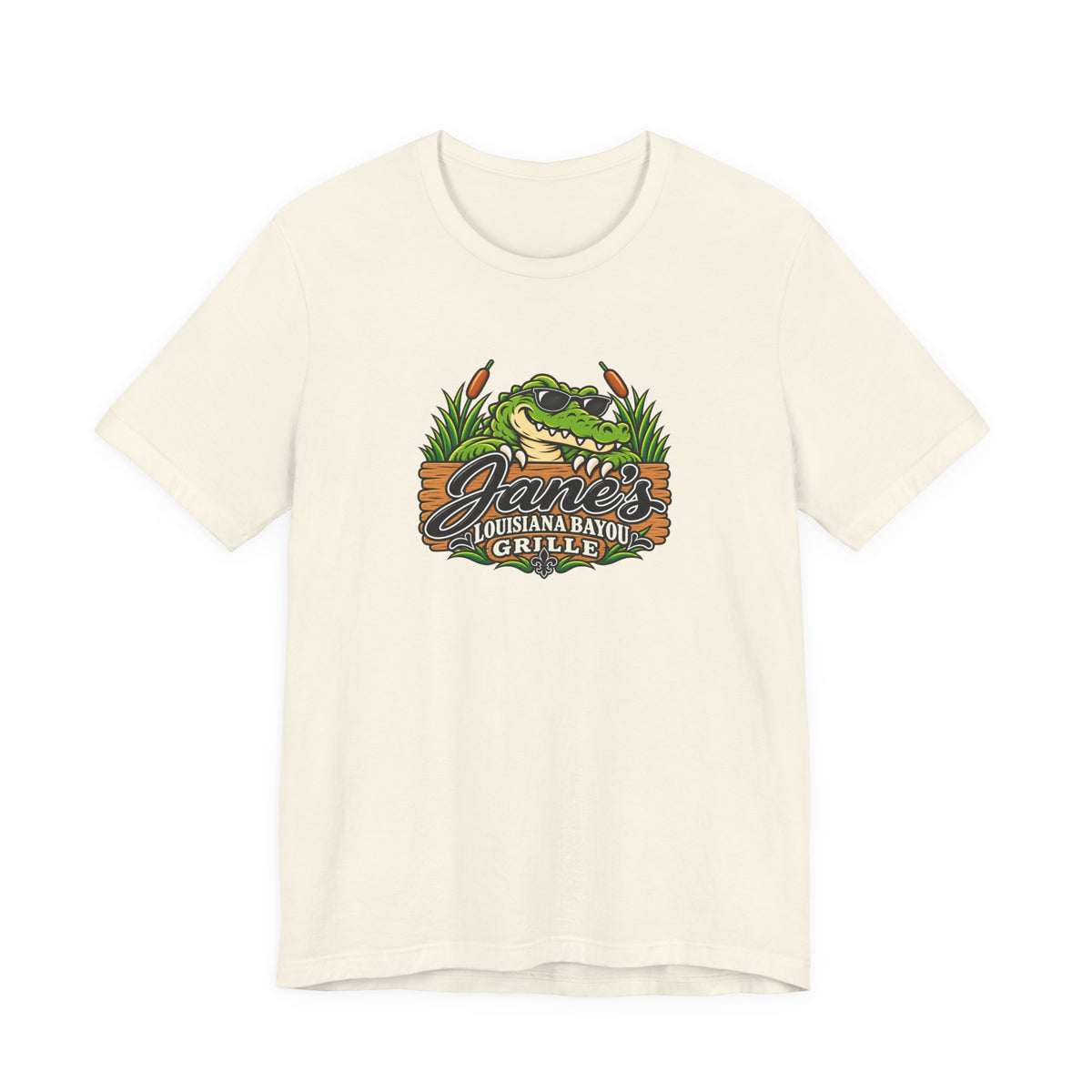 Jane's Louisiana Bayou Grille Unisex Short Sleeve T Shirt