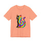 The Black Cat Changing Colors Short Sleeve T Shirt