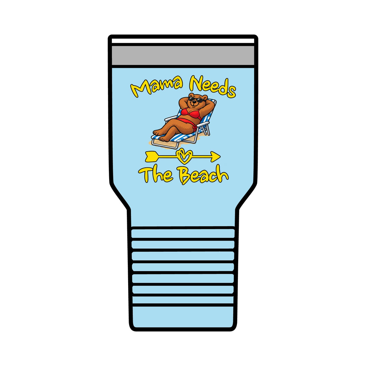 Mama Needs The Beach 30oz Polar Camel Insulated Tumbler