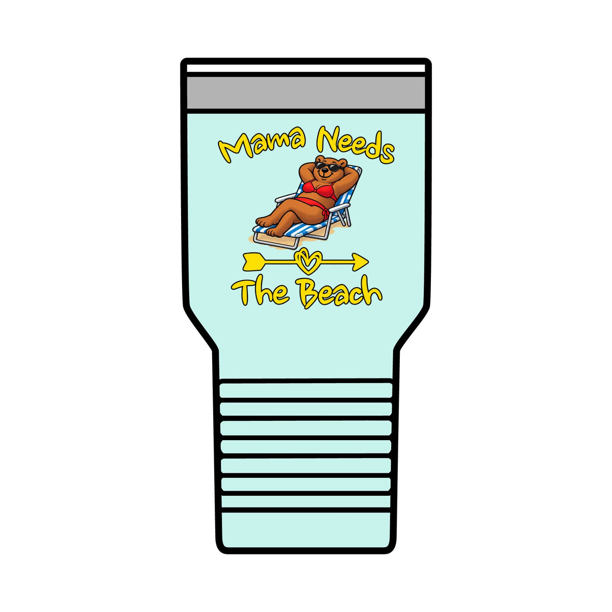 Mama Needs The Beach 30oz Polar Camel Insulated Tumbler