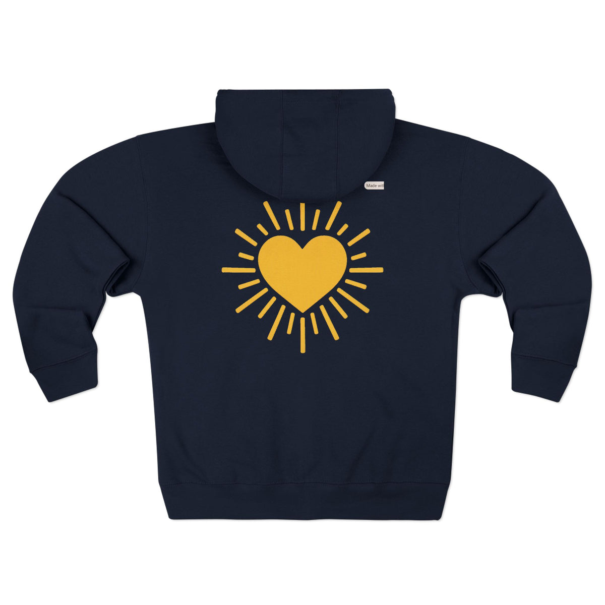 Let Your Love Shine Unisex Zip Hoodie (Design On Back)