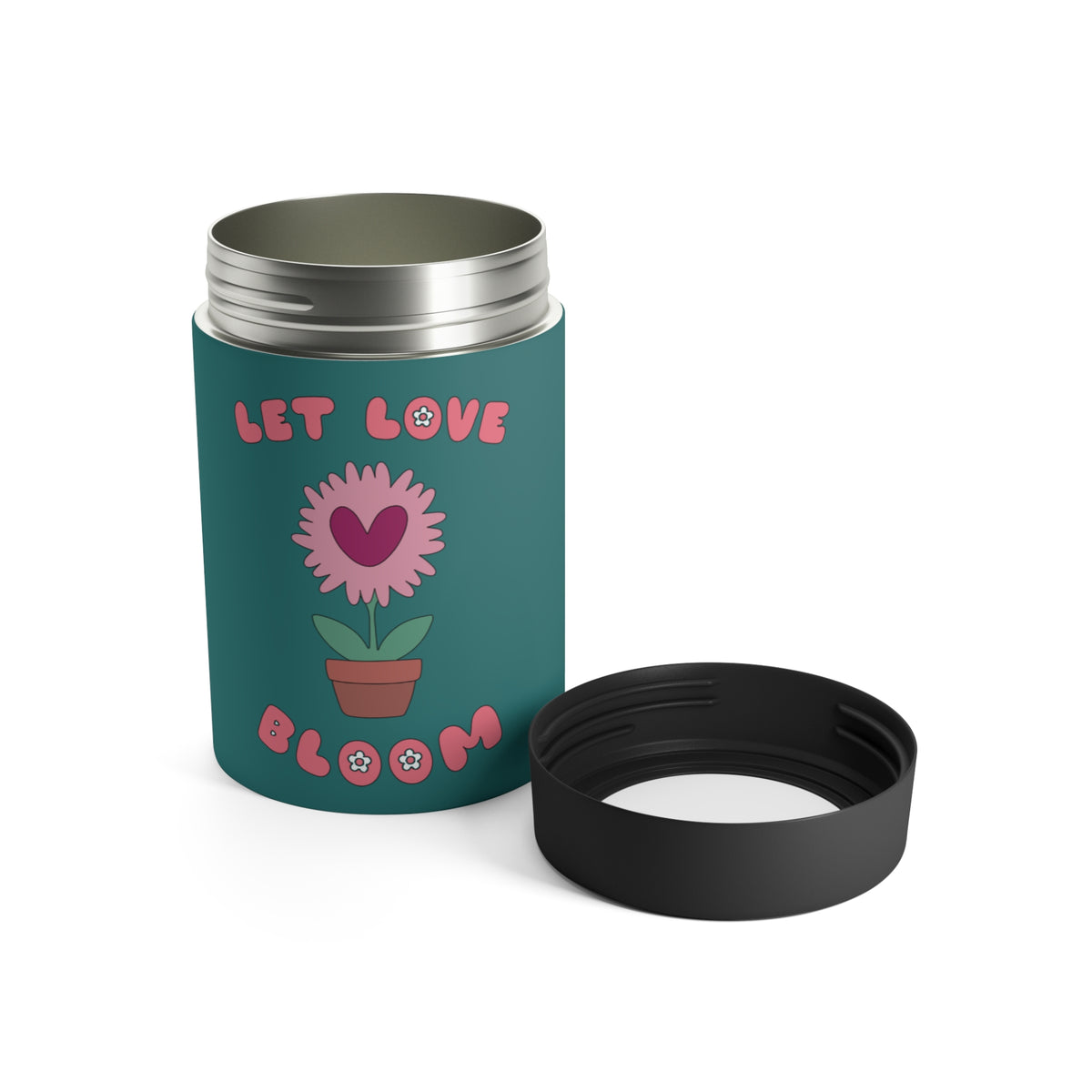 Let Love Bloom 12oz Can Holder