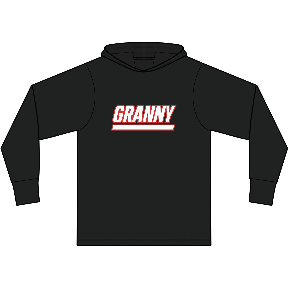 New York Granny Long Sleeve Hooded T-Shirt