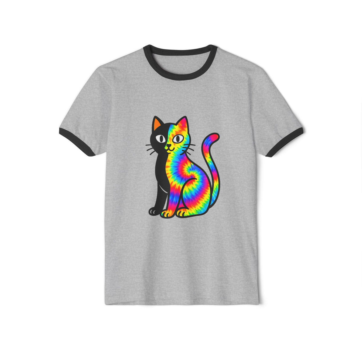 The Black Cat Changing Colors Cotton Ringer T-Shirt