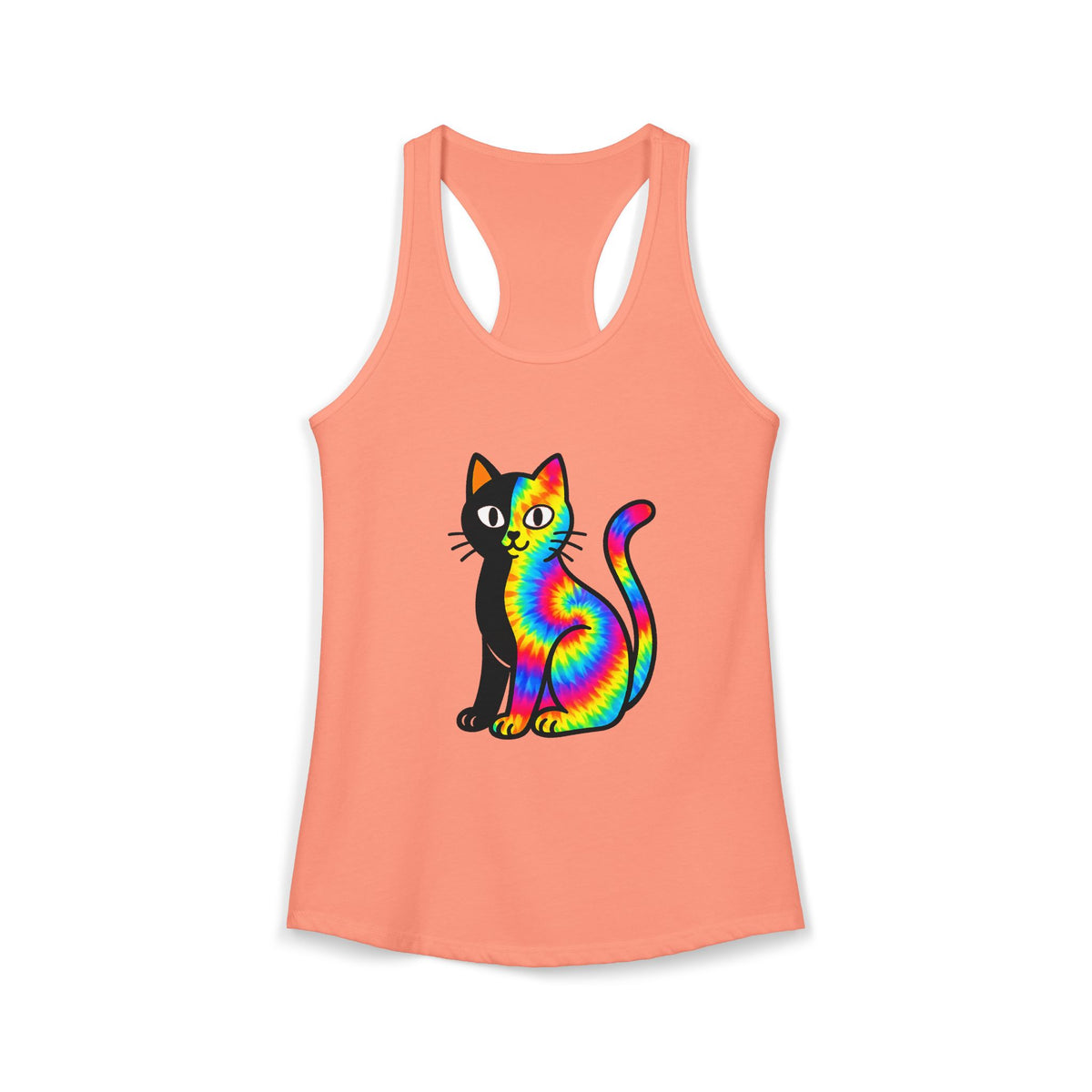 The Black Cat Changing Colors Women's Racerback Tank