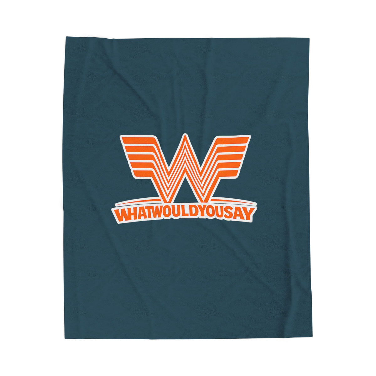 What Would You Say A Burger Velveteen Plush Blanket