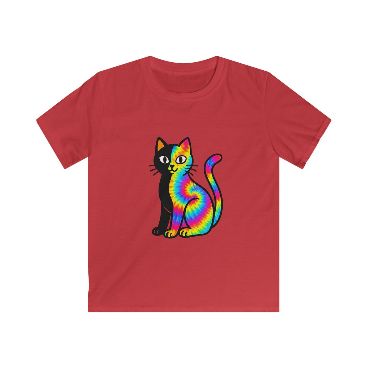 The Black Cat Changing Colors Kids T Shirt