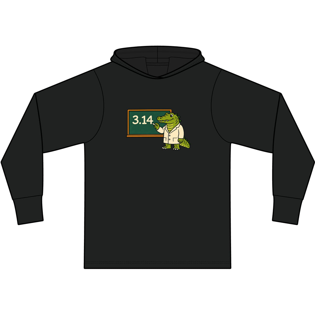 Alligator Pi Long Sleeve Hooded T-Shirt