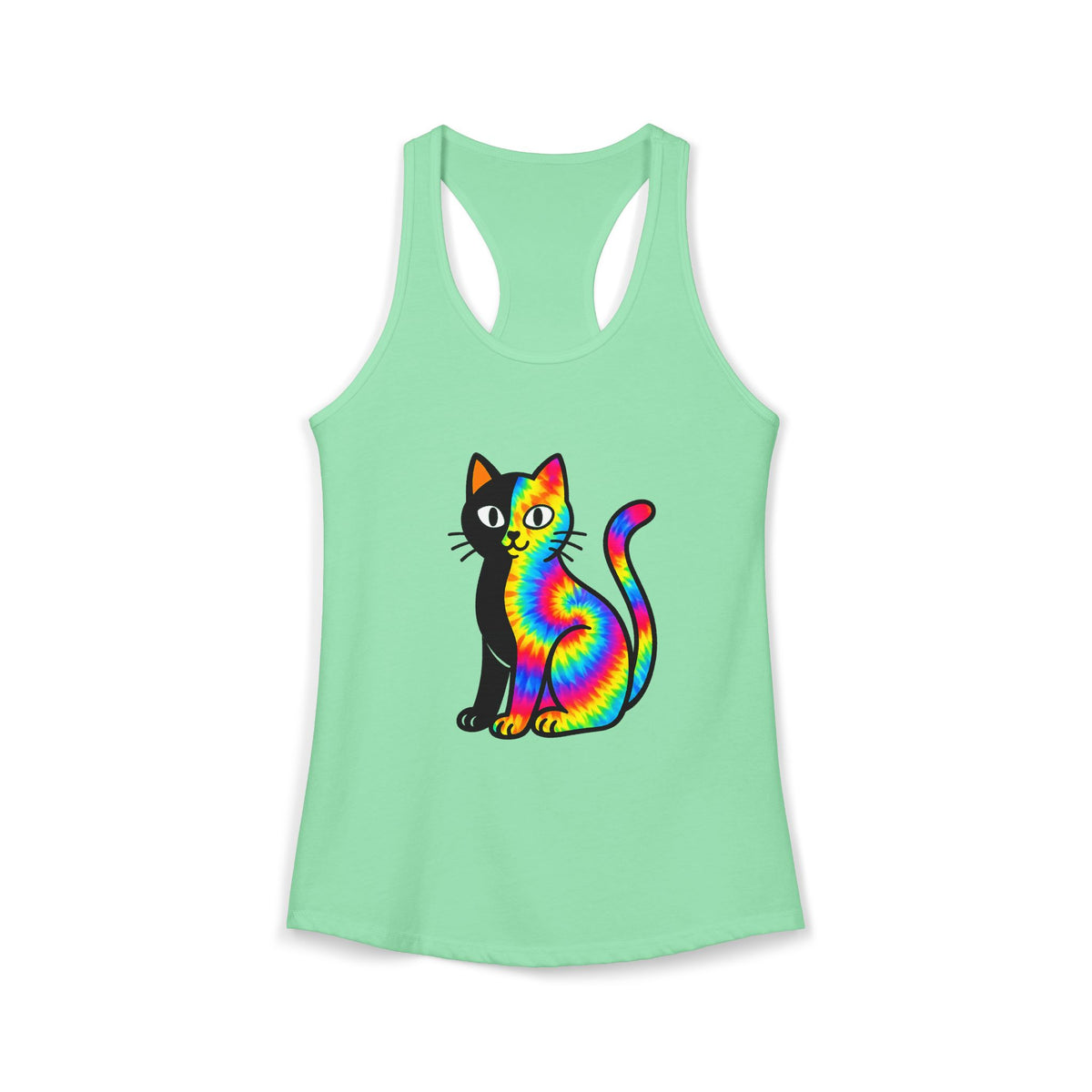 The Black Cat Changing Colors Women's Racerback Tank