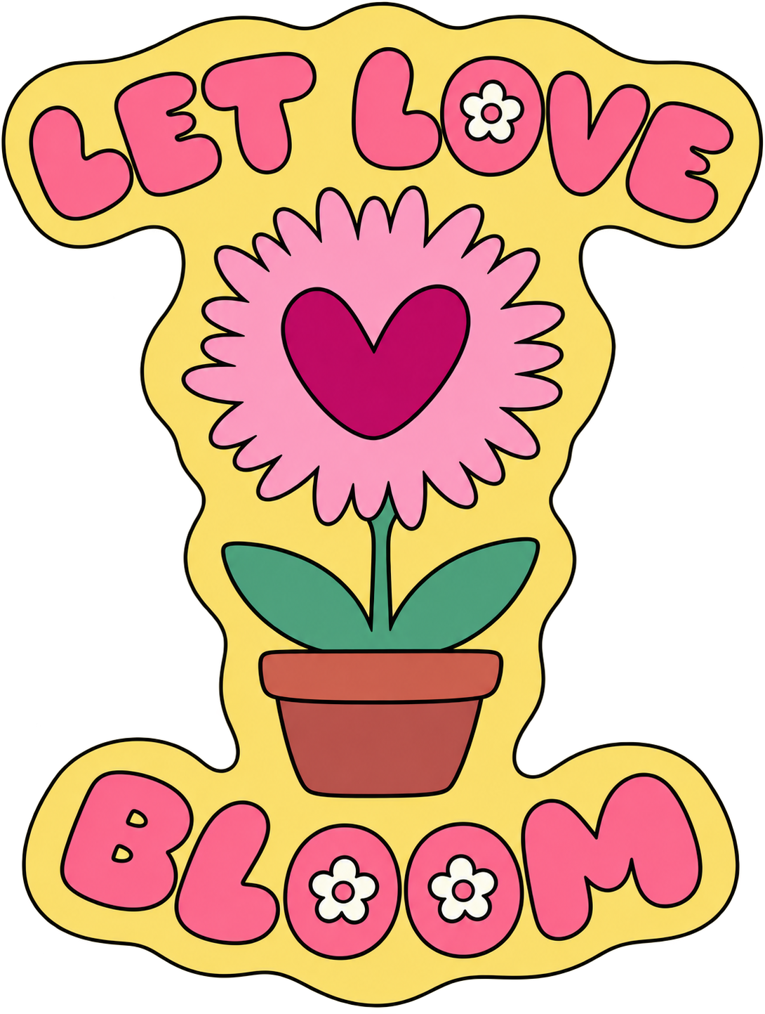 Let Love Bloom Sticker