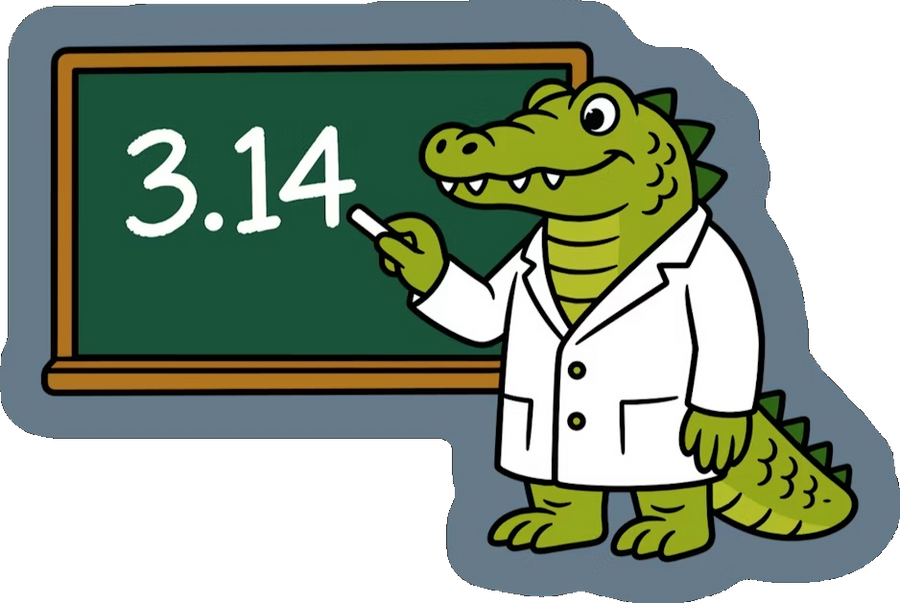 Alligator Pi Sticker