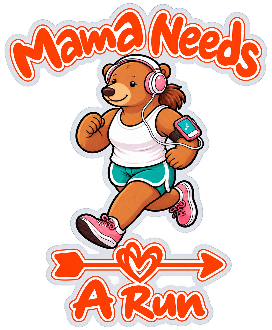Mama Needs A Run Sticker