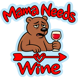 Mama Needs Wine Sticker