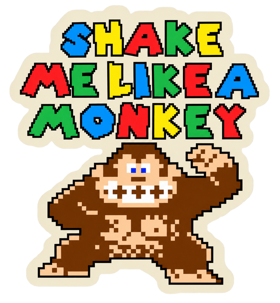 Shake Me Like A Monkey Sticker